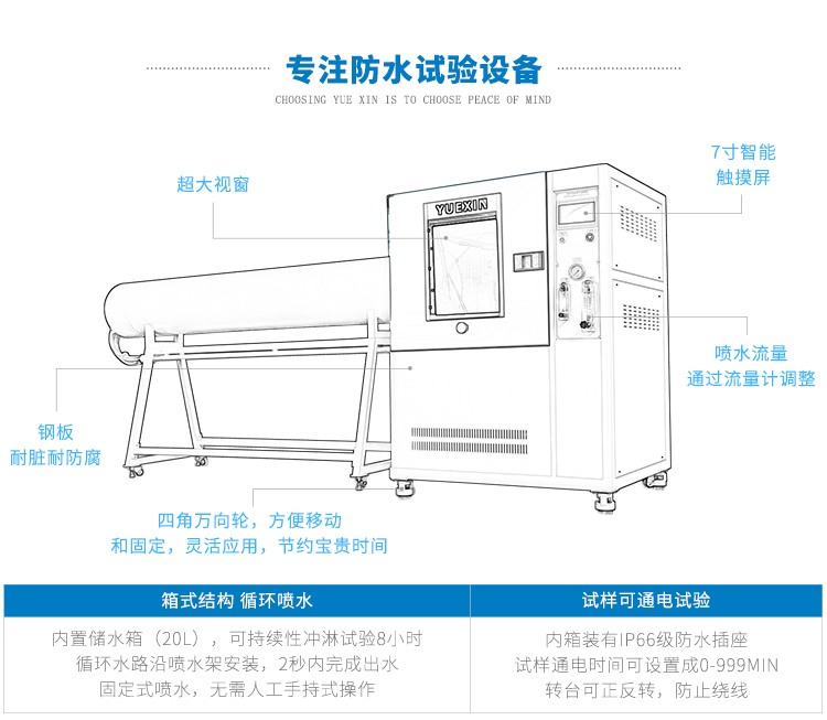 強(qiáng)沖水試驗(yàn)箱