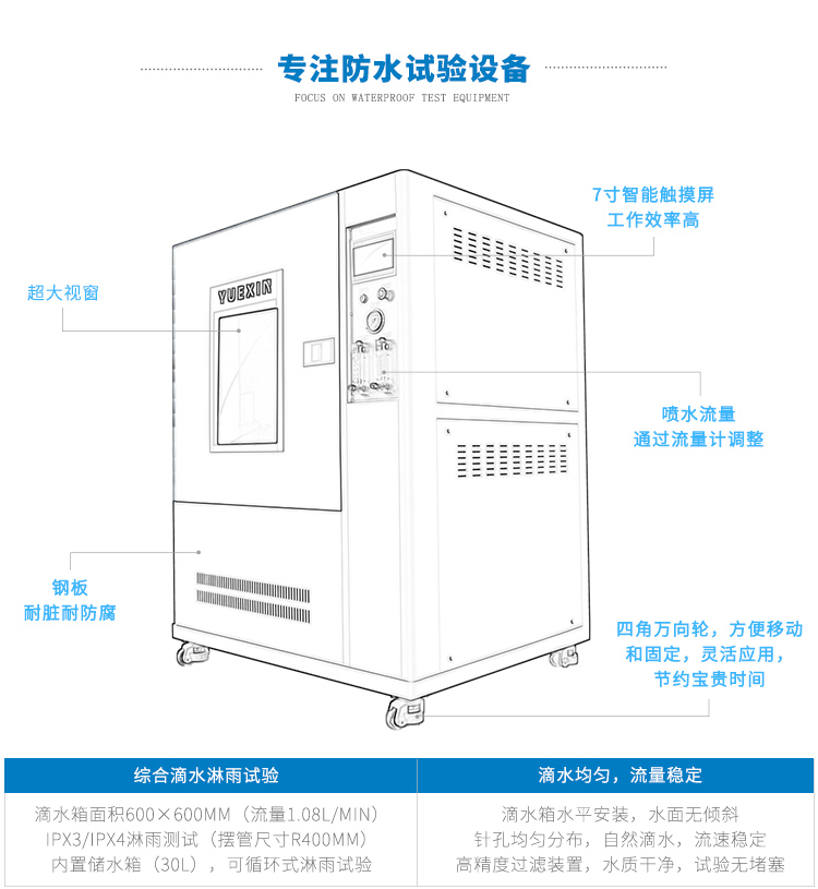 IP綜合淋雨試驗(yàn)箱